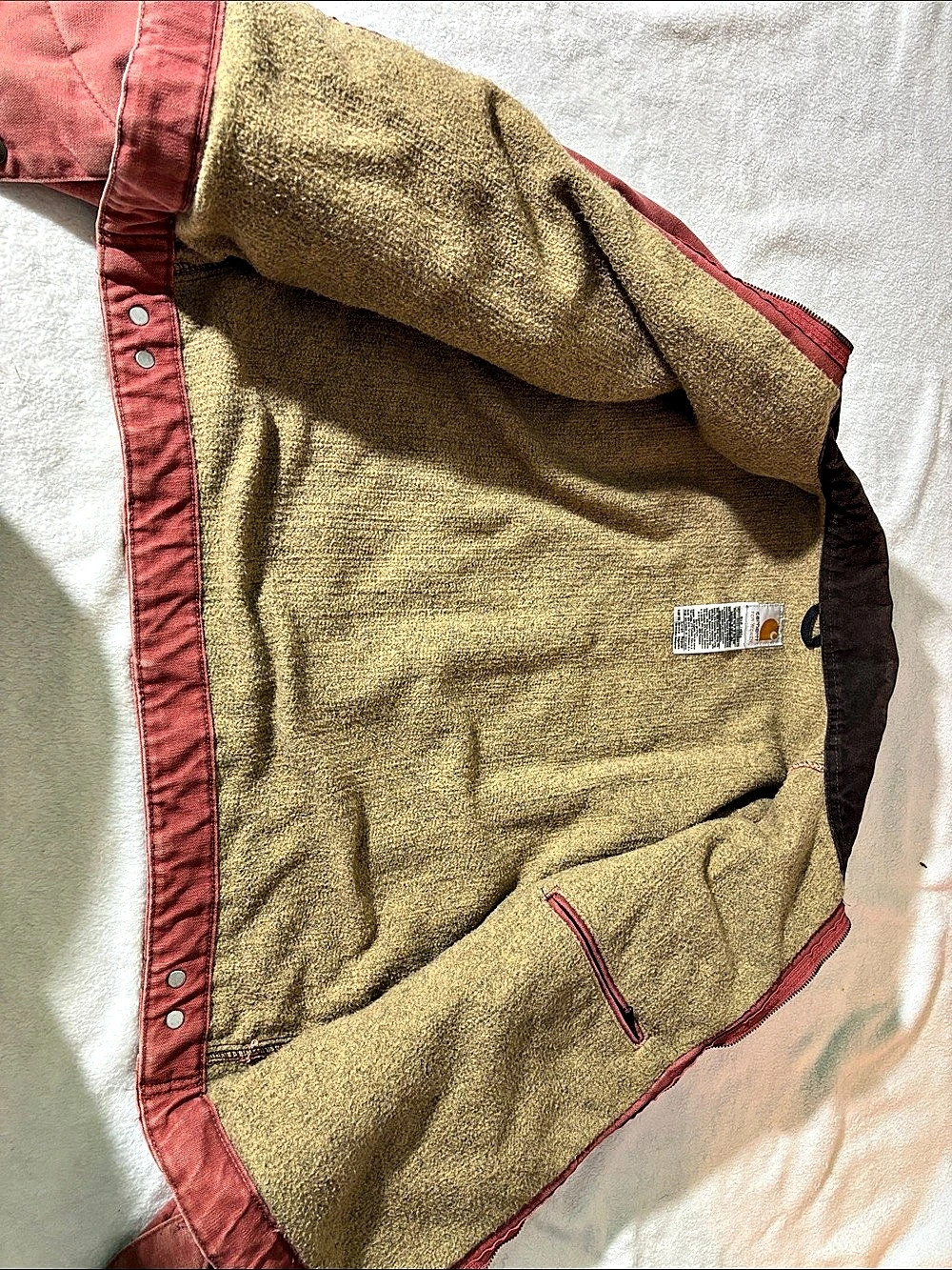 Carhartt Women's Sandstone Detroit Jacket Utility Jacket Cotton Size Large - Picture 3 of 5
